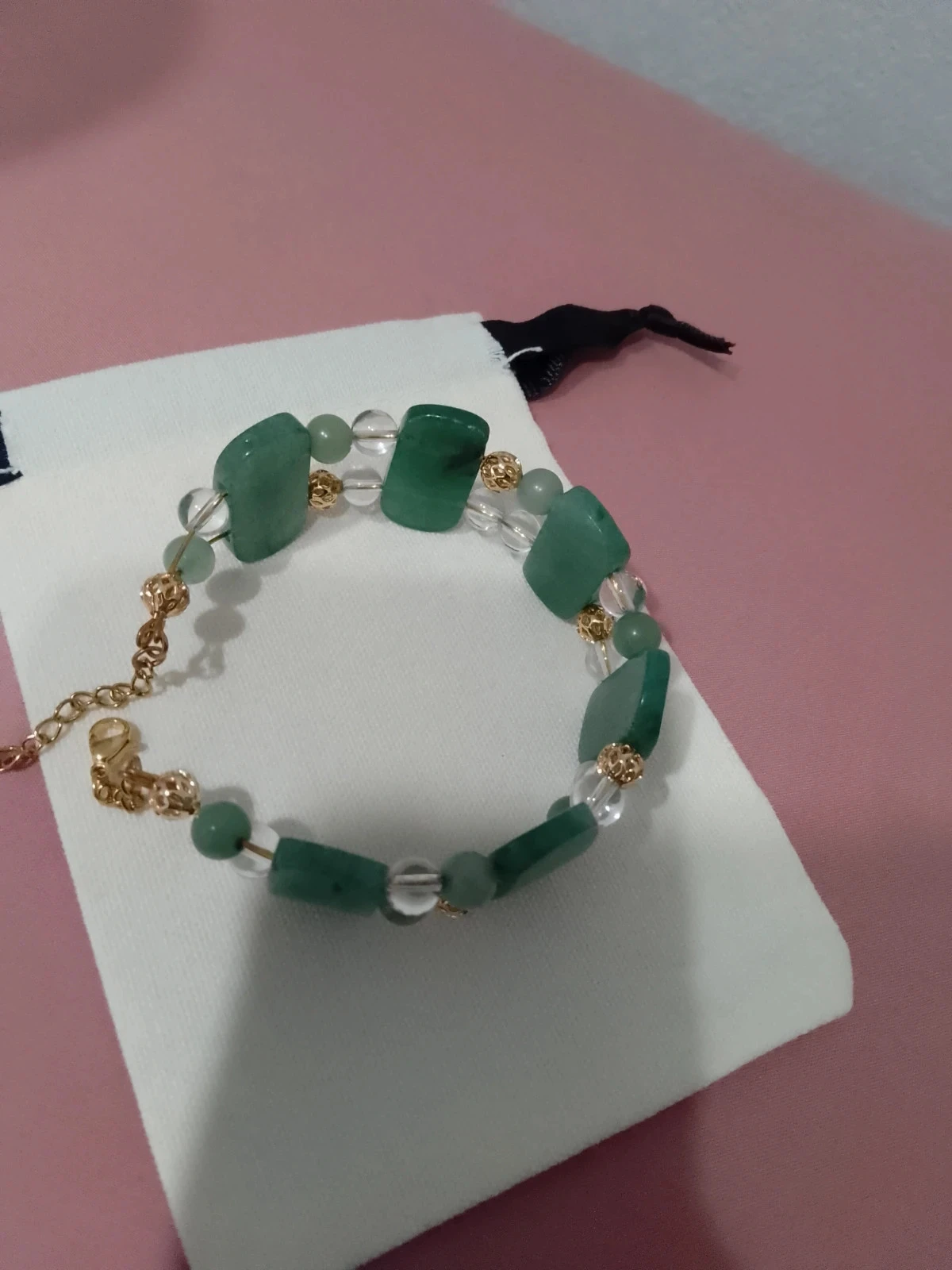 Pulseira de aventurina e cristal de rocha – photo 2
